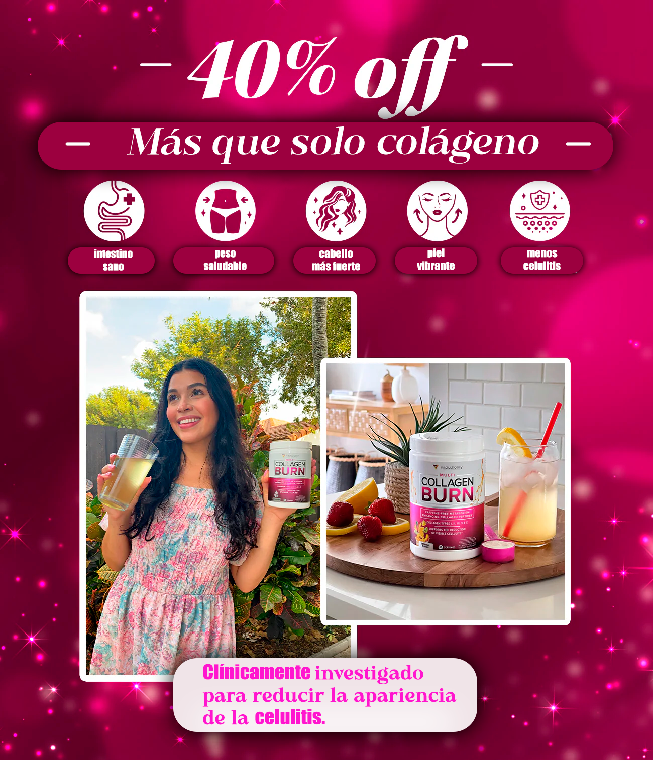 Multi Collagen Burn | Reafirma tu piel, reduce celulitis y recupera tu energía desde adentro!